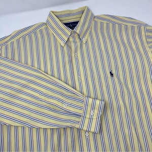 Ralph Lauren‎ Blake Button Down Blue Pony Longsleeve 100% TwoPly Cotton Sz.Large